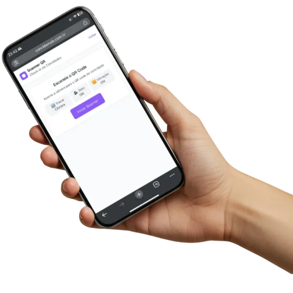 Mão segurando celular
