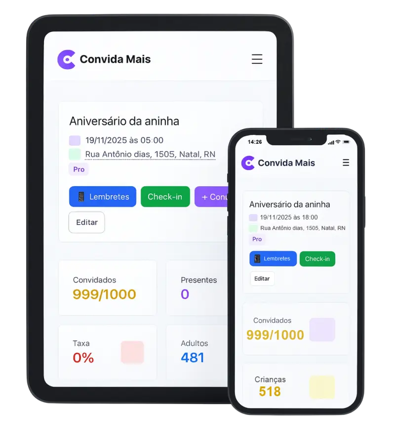 Convida Mais - Gestão de Convidados