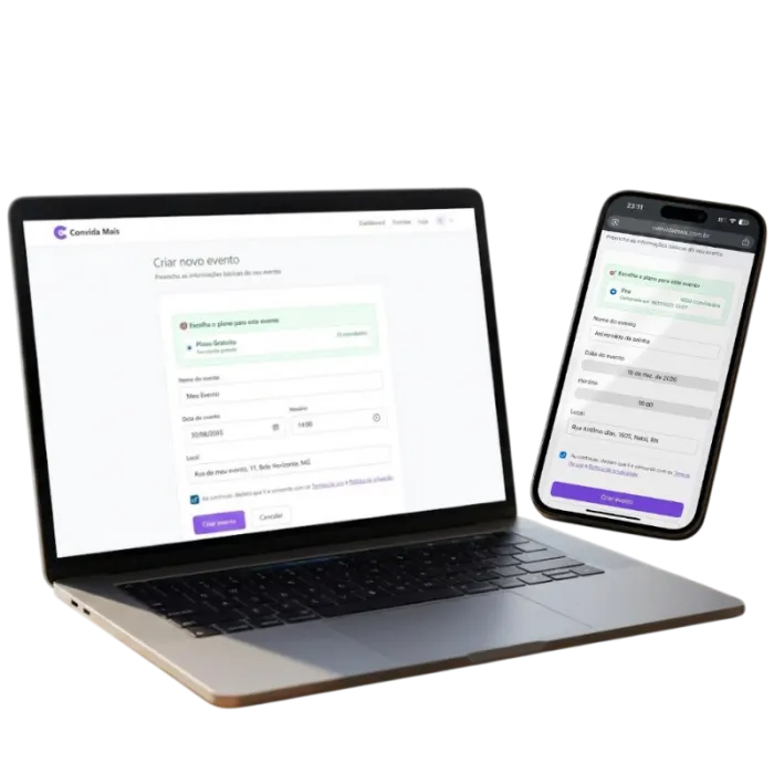 Criar Evento - Convida Mais